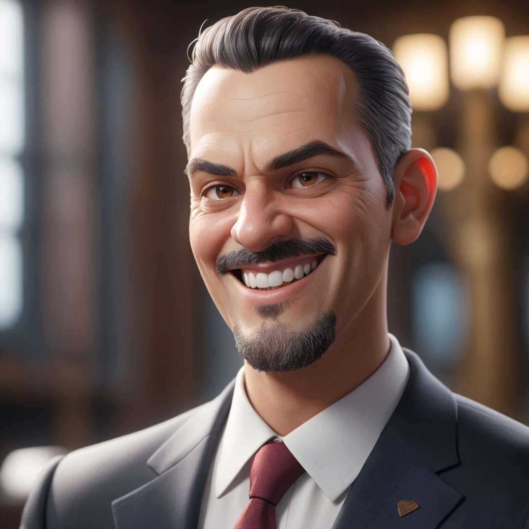 extremely content happy smile ,  Mob Boss ,  Mashhad on Tensor.Art