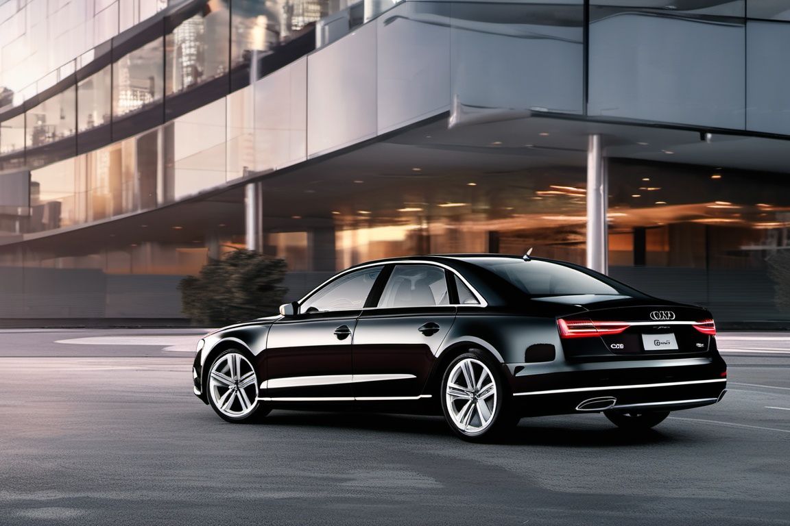 audi, audi a8l, city, city_space, (8k, RAW photo, best quality, masterpiece:1.2),