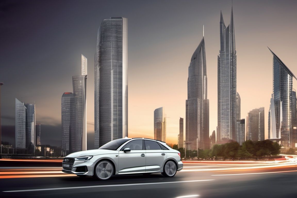 audi, city, city_space, (8k, RAW photo, best quality, masterpiece:1.2),