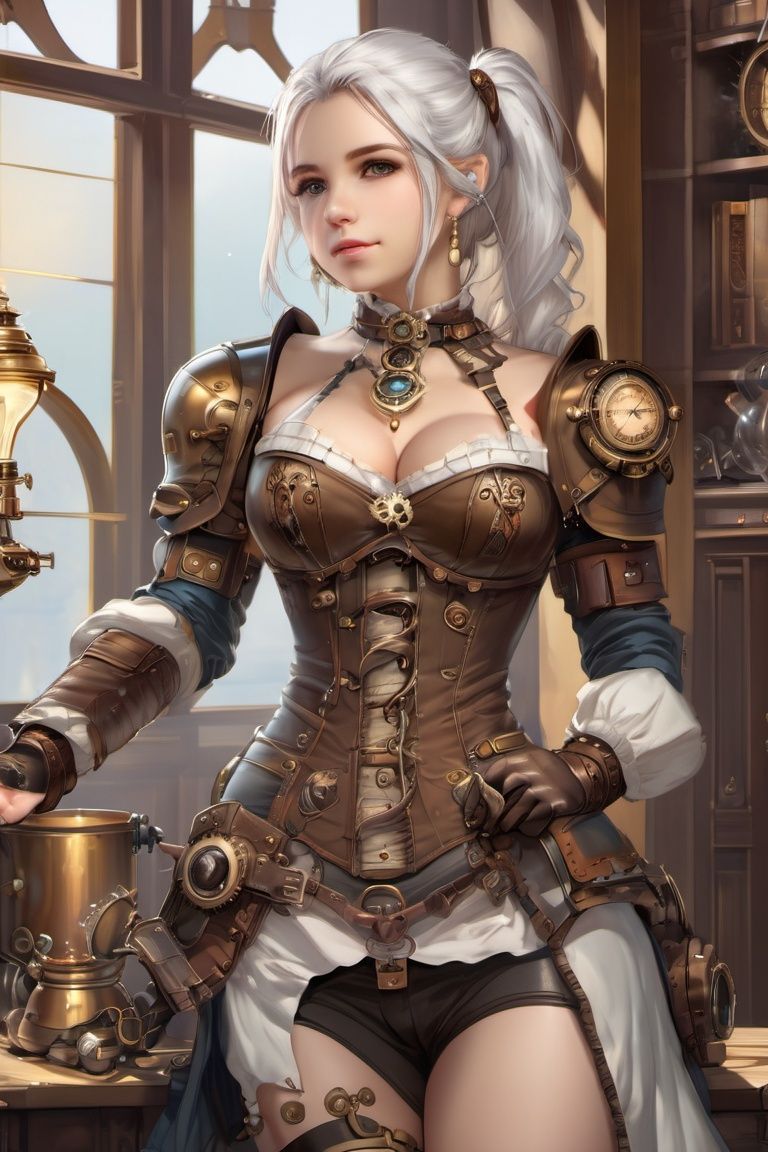 steampunk style,  1girl,  solo on Tensor.Art