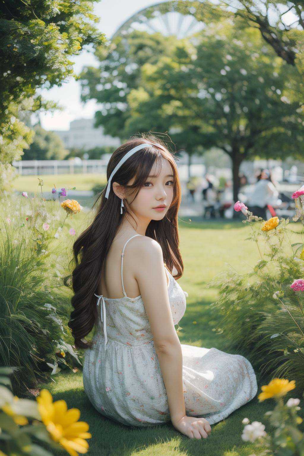 1girl,  watching the audience while crouching in the bushes,  full body on Tensor.Art