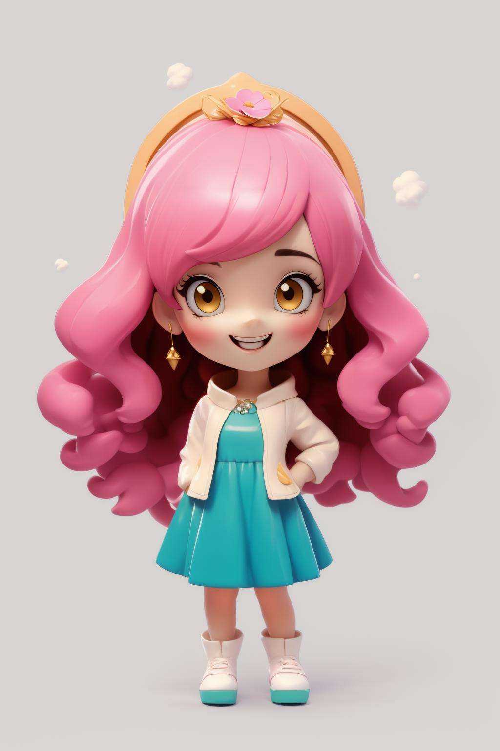 chibi,  smile,  run on Tensor.Art