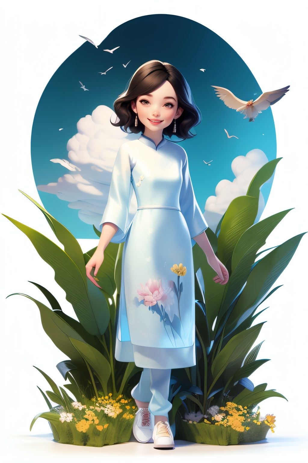 BREAK 1 girl,  full body,  short hair on Tensor.Art