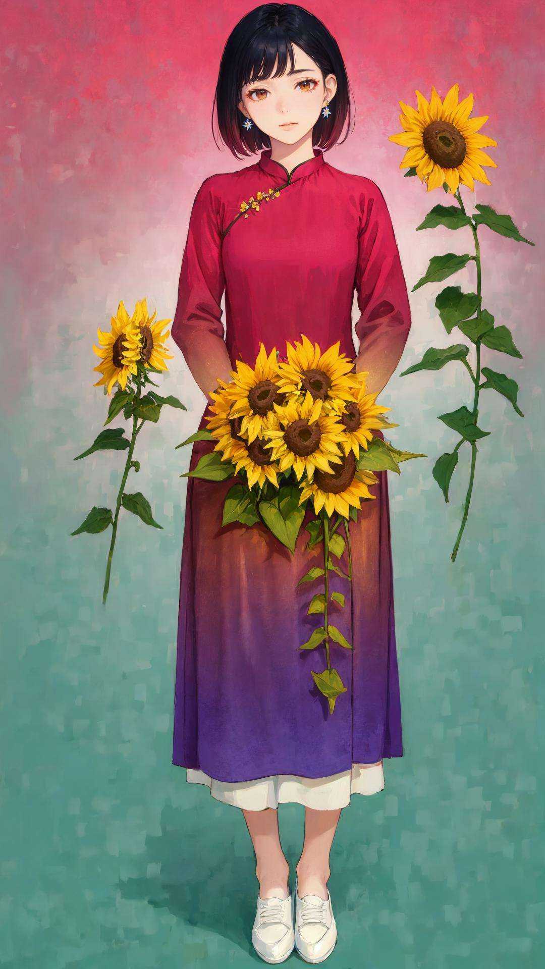 lady,  full body,  black hair on Tensor.Art