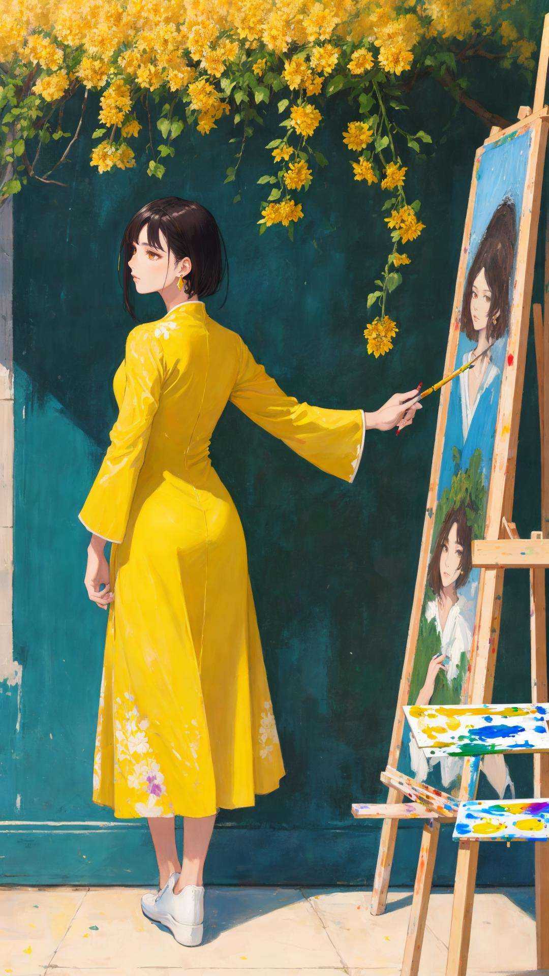 lady,  full body,  black hair on Tensor.Art