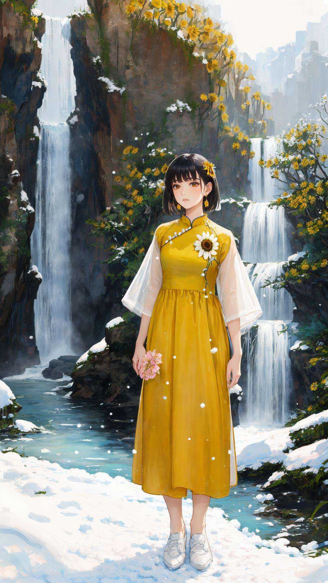 lady,  full body,  black hair on Tensor.Art