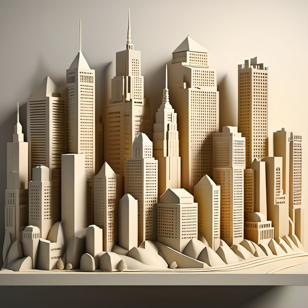 City Shrinker,3d style,Relief style