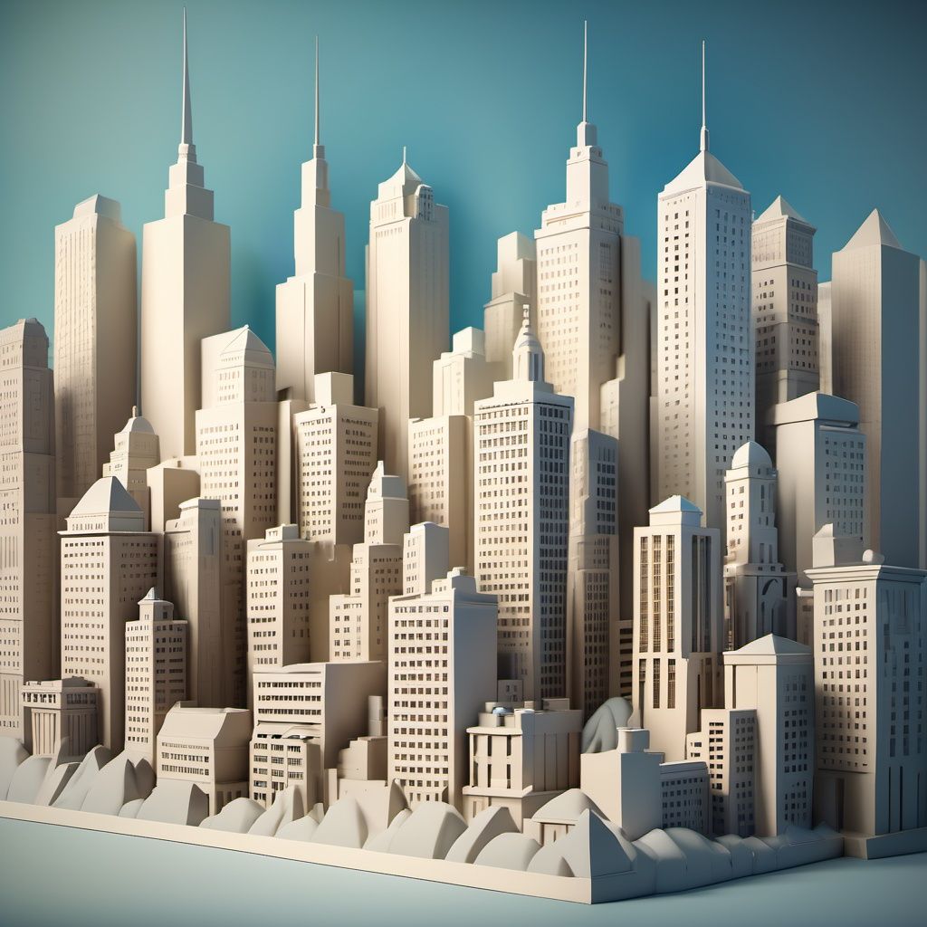City Shrinker,3d style,Relief style