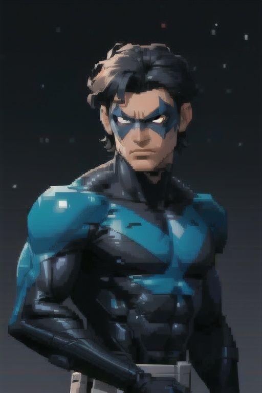 Nightwing,  mask,  black hair on Tensor.Art