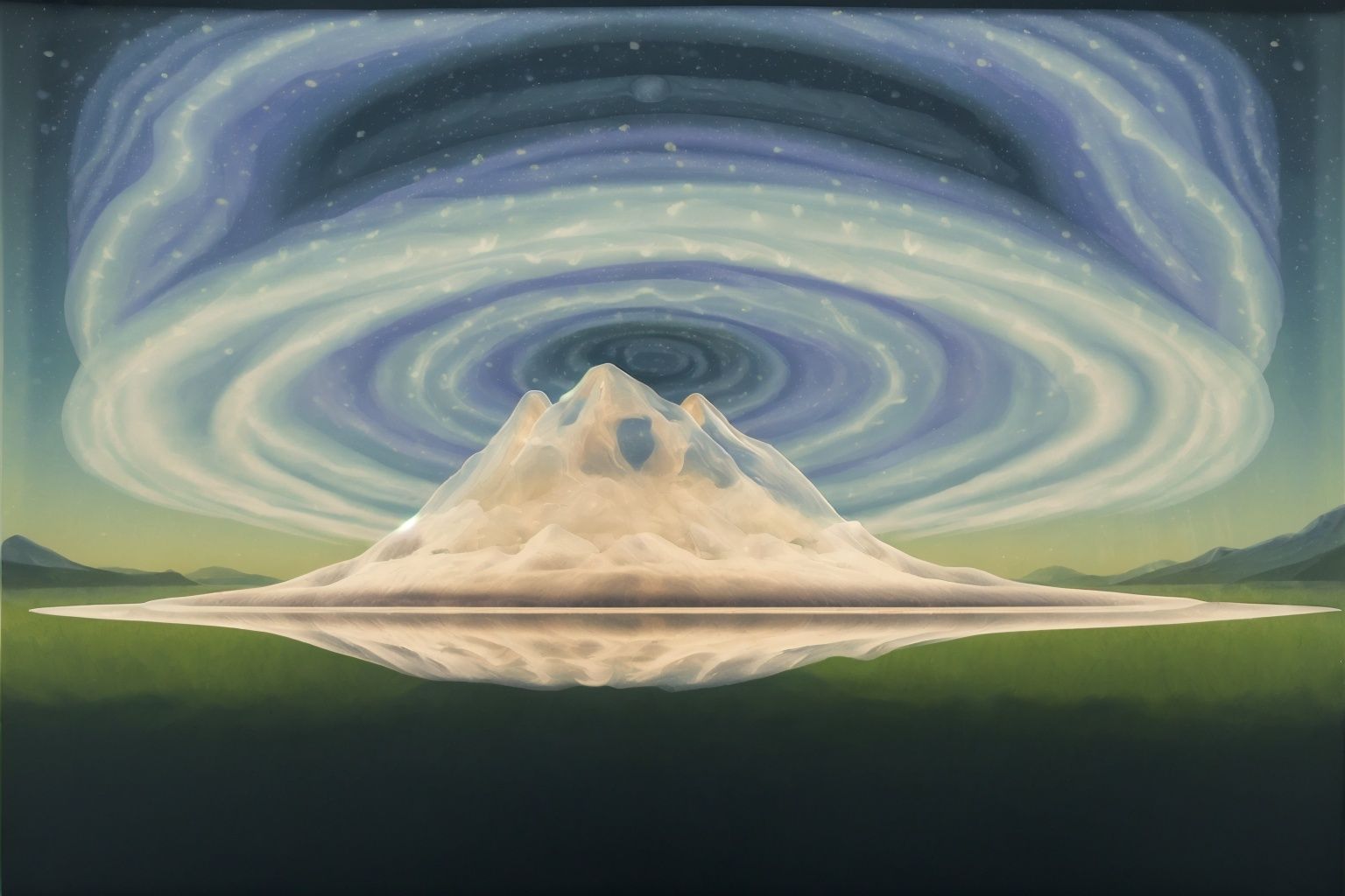 <lora:xcf:1>,xc,innocent,shadow,fantasy,dream,masterpiece,highres,best quality,highly detailed,twisted colorful rays,mountain,sky,ice lake,snowing,night,aurora