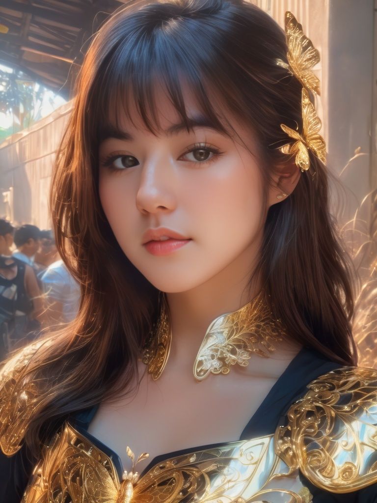 8k portrait of beautiful cyborg with brown hair,  intricate,  elegant on Tensor.Art