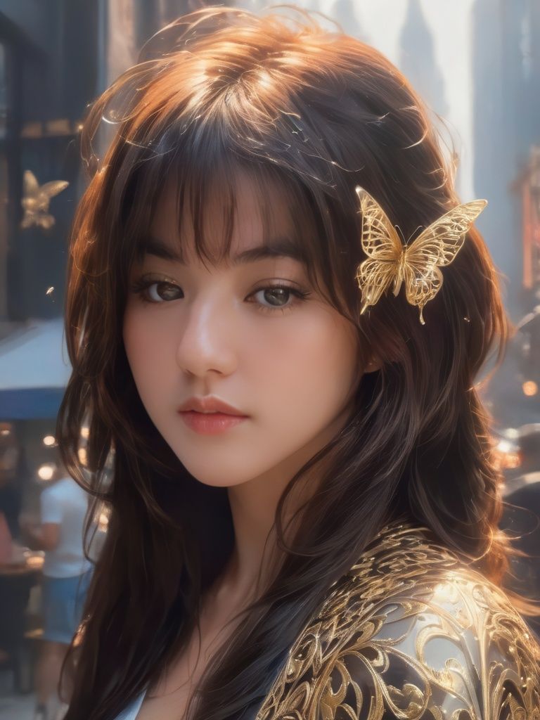 8k portrait of beautiful cyborg with brown hair,  intricate,  elegant on Tensor.Art