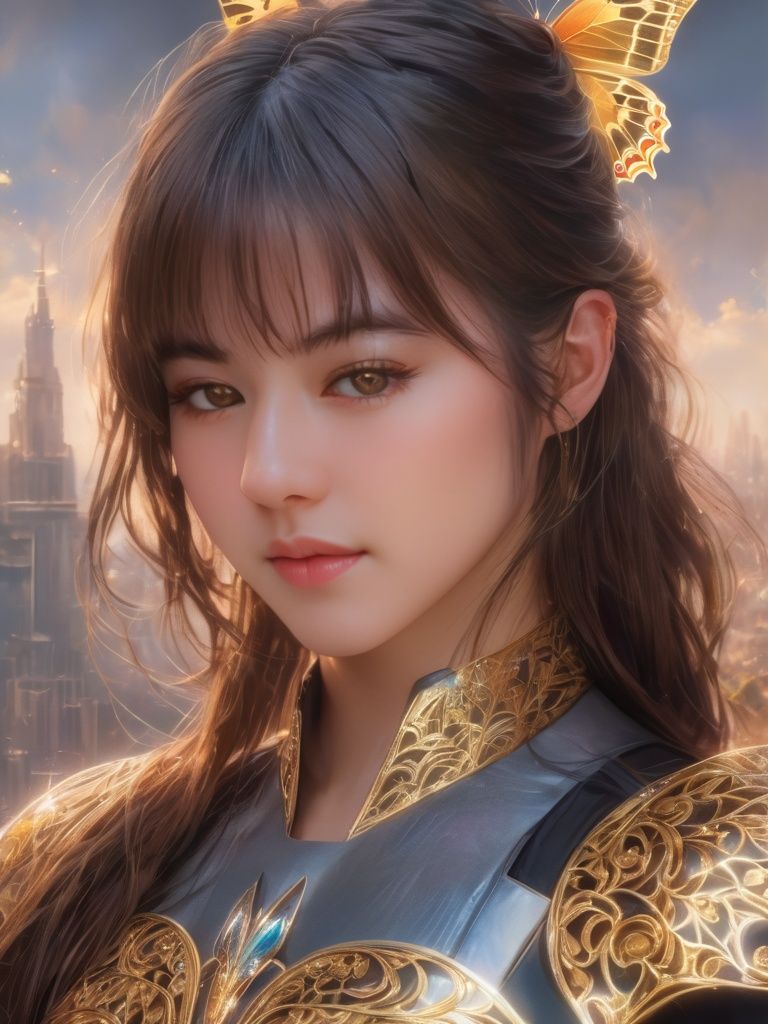 8k portrait of beautiful cyborg with brown hair,  intricate,  elegant on Tensor.Art