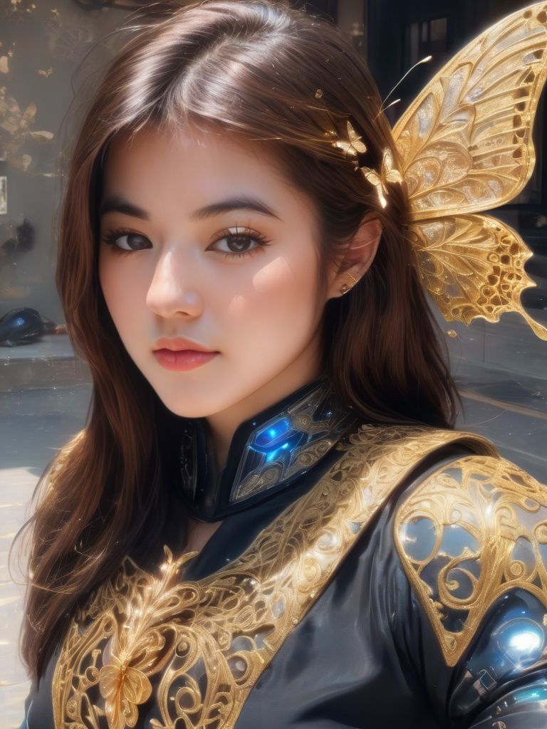 8k portrait of beautiful cyborg with brown hair,  intricate,  elegant on Tensor.Art