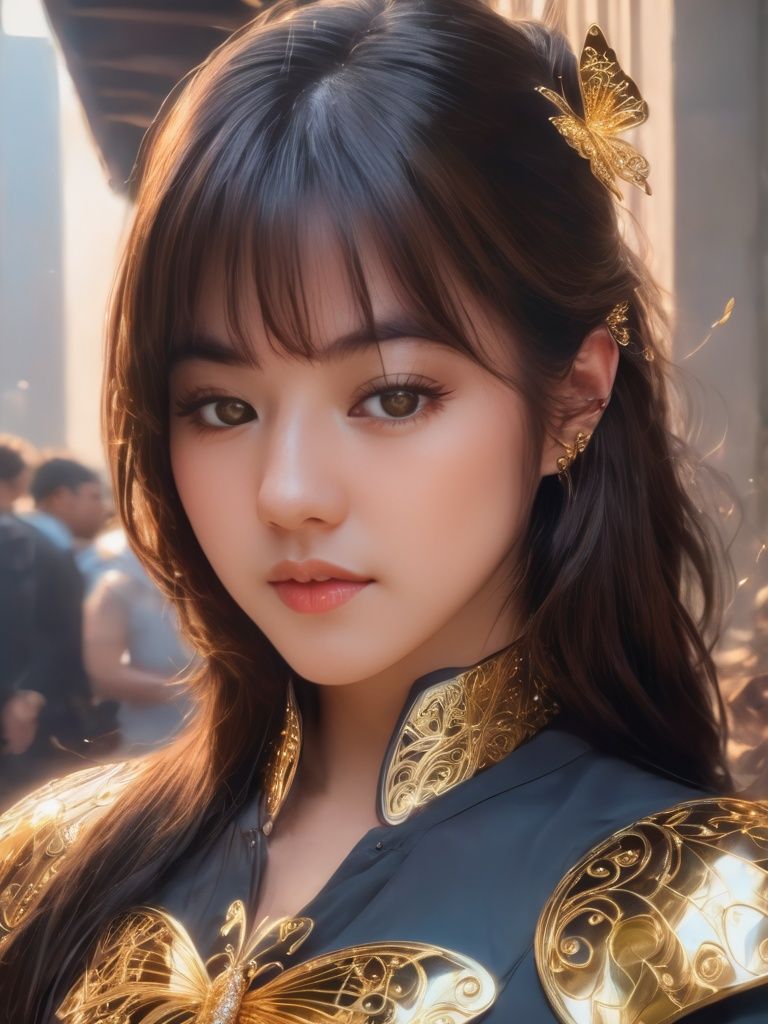 8k portrait of beautiful cyborg with brown hair,  intricate,  elegant on Tensor.Art
