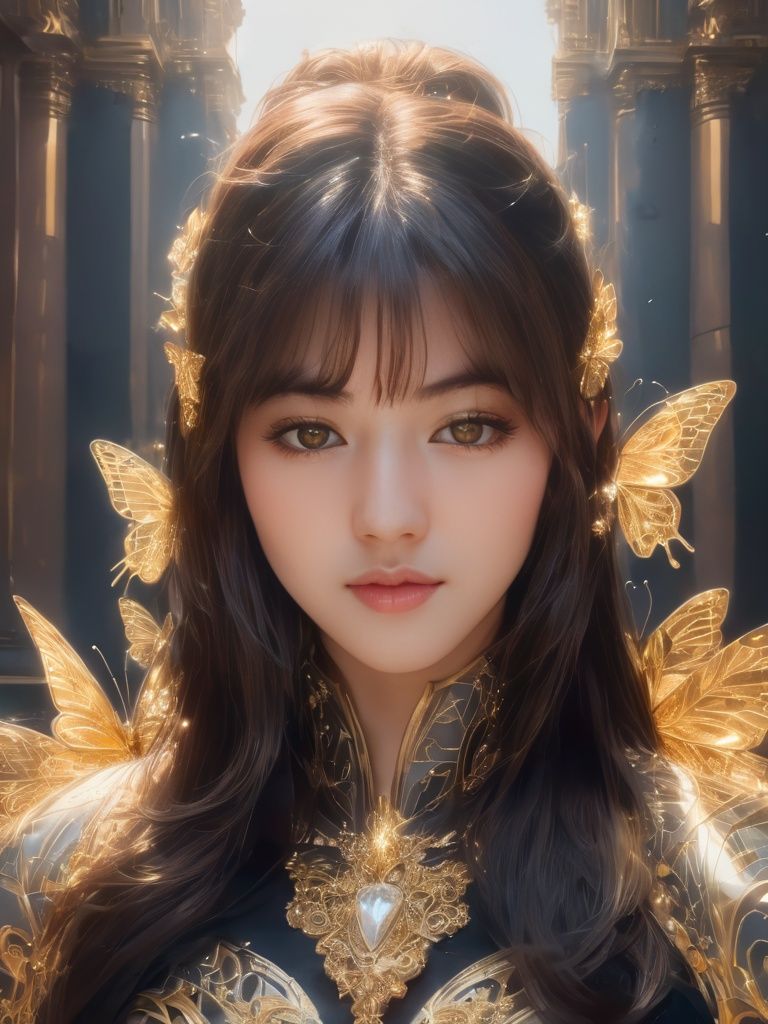 8k portrait of beautiful cyborg with brown hair,  intricate,  elegant on Tensor.Art