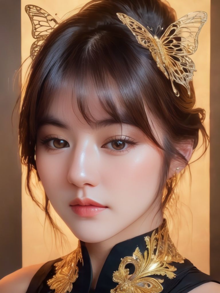 8k portrait of beautiful cyborg with brown hair,  intricate,  elegant on Tensor.Art
