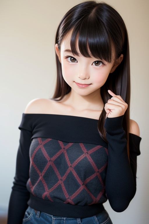Generate a masterpiece of a beautiful 6-year-old Japanese girl in a kindergarten. It's a full-body portrait,  with her sta...