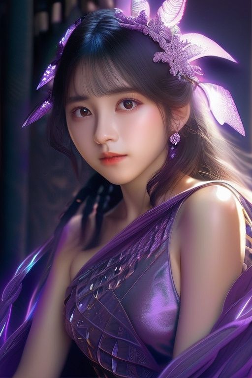 (((masterpiece))), (((best quality))), ((ultra-detailed)),(((lots of details))),(beautiful detailed girl),((Epic Light and Shadow)),cinematic angle ,oil painting , (illustration), (detailed light),((an extremely delicate and beautiful)),A girl was sitting in a dark environment. Behind her was a strange purple portal. The portal stretched out many tentacles and passed by the girl,(((Wariza))),weak,(((Purple_Energy_Transfer_Gate))),bare_shoulders,portrait,The girl is wearing a black gown,portrait,Dark ray,(((Detail background))),(cute anime face),((Headdress)),((Beautiful accessories)),small_breasts, <lora:shiwei:0.7>