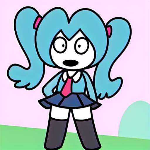 ((hatsune miku)),  vocaloid,  (twintails) on Tensor.Art