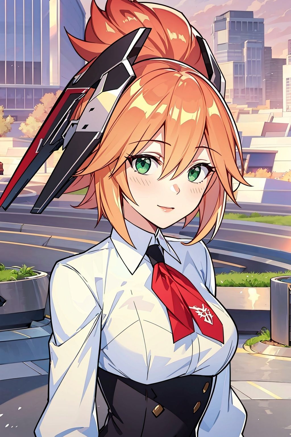 fanny, green eyes, upper_body, , <lora:EMS-22673-EMS:0.8>