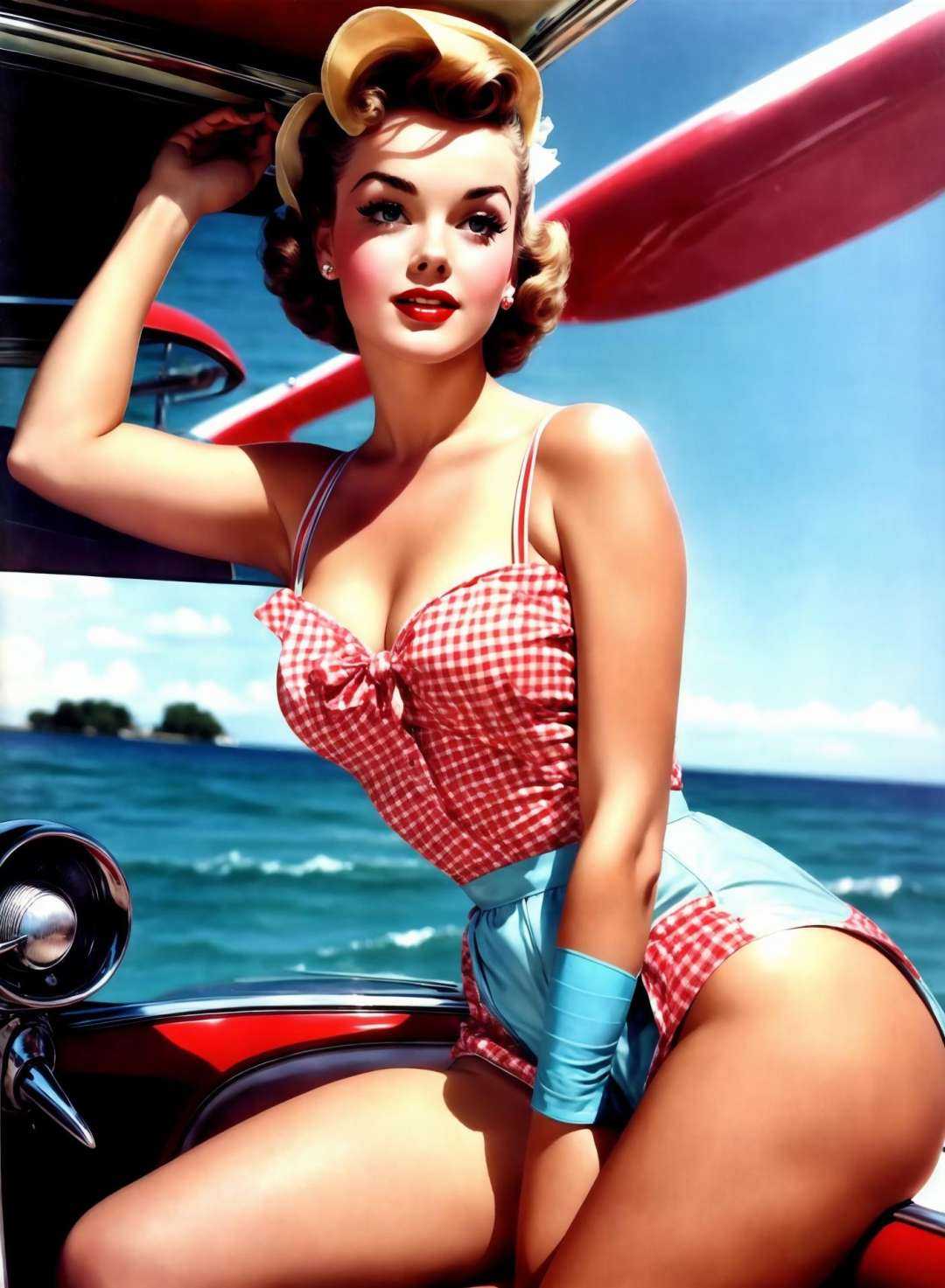 Beautiful dream girl 1950s Pin Up on Tensor.Art
