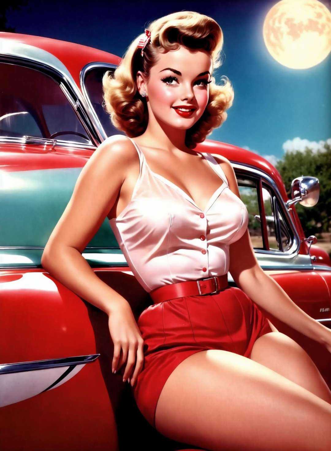 Beautiful dream girl 1950s Pin Up on Tensor.Art
