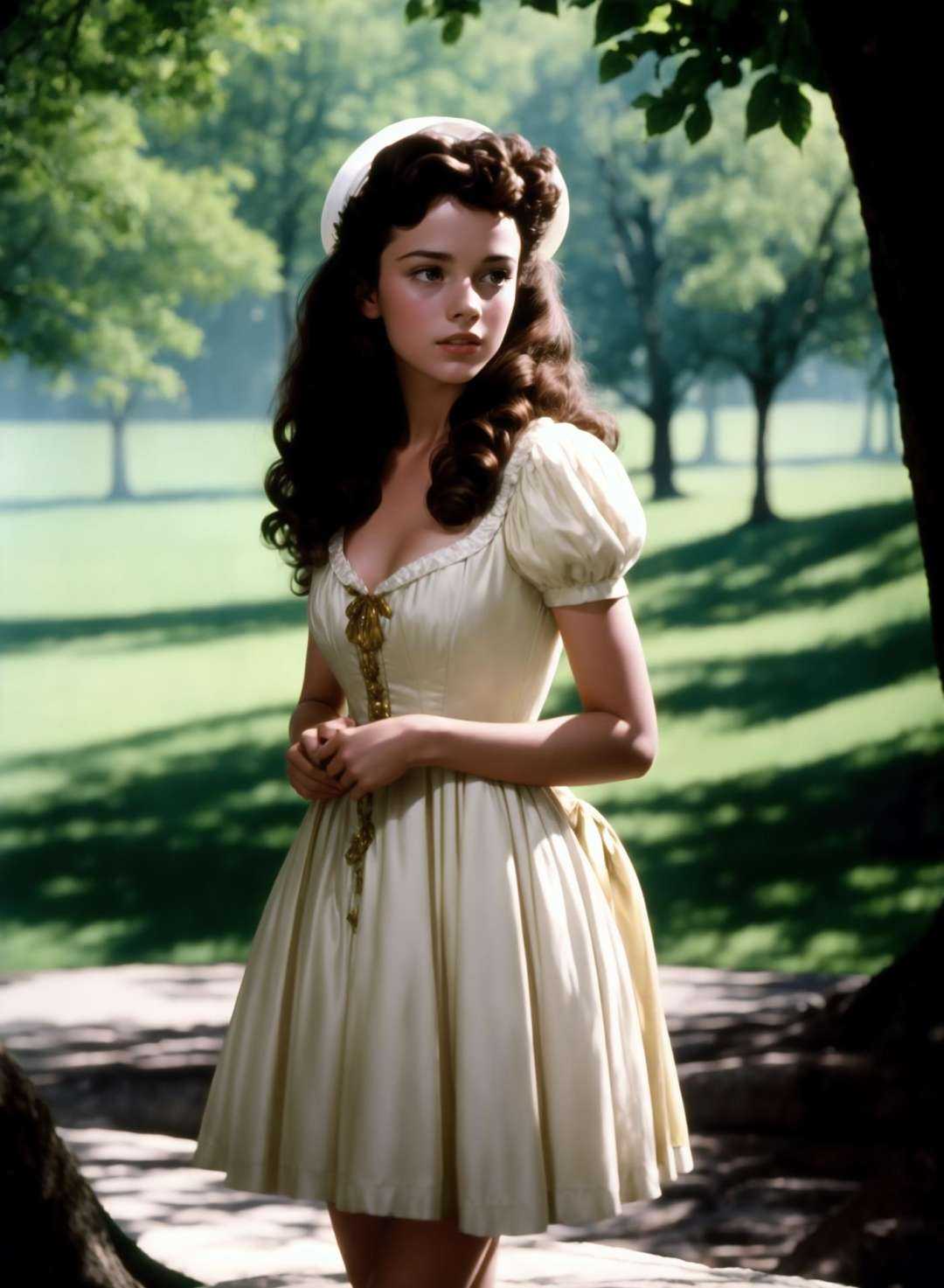 Film still of a young brunette actress in the movie Barry Lyndon on Tensor.Art
