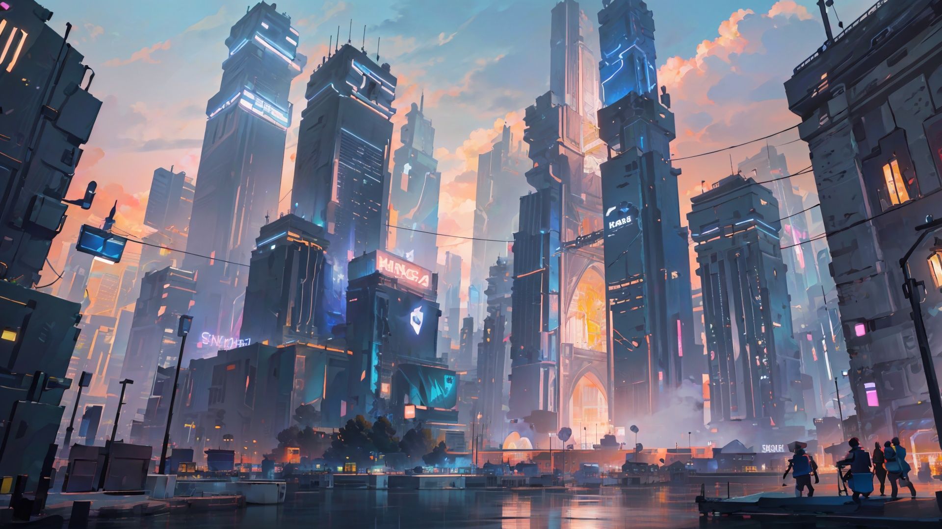 (((masterpiece))), ((extremely detailed CG unity 8k wallpaper)), best quality, high resolution illustration, Amazing, highres, intricate detail, (best illumination, best shadow, an extremely delicate and beautiful),

Cyberpunk Concept, no humans, building, city, sky, scenery, cloud, outdoors, skyscraper, smoke, cloudy sky, night, cityscape, aircraft