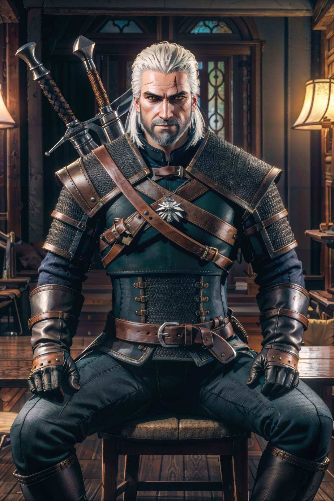 geralt_soul3142,  1boy,  belt on Tensor.Art