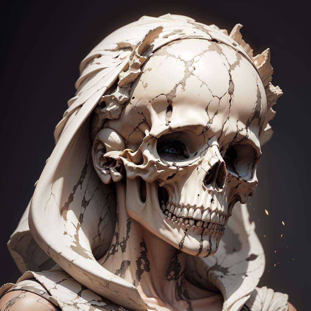 skull in the style of M4rbleSCNEW on Tensor.Art
