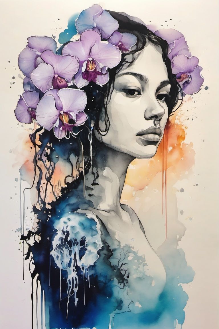 ink scenery,  white background,  scenery by Goofy Ai on Tensor.Art