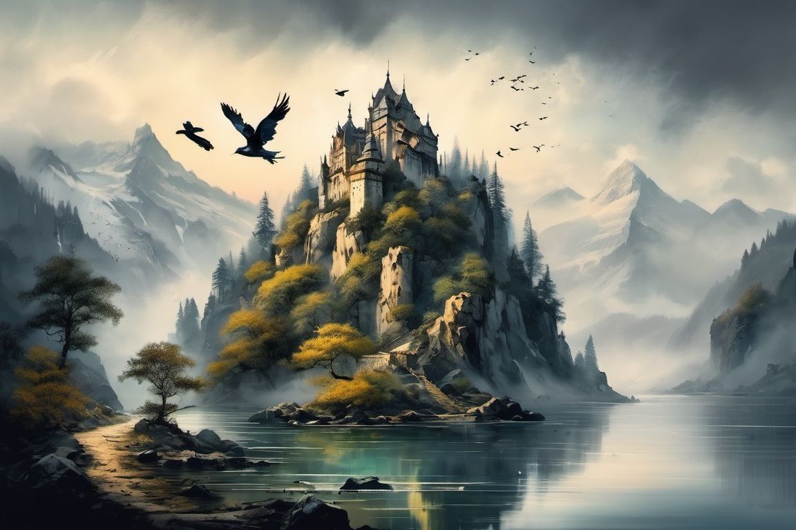 ink scenery,  tree,  scenery by Goofy Ai on Tensor.Art