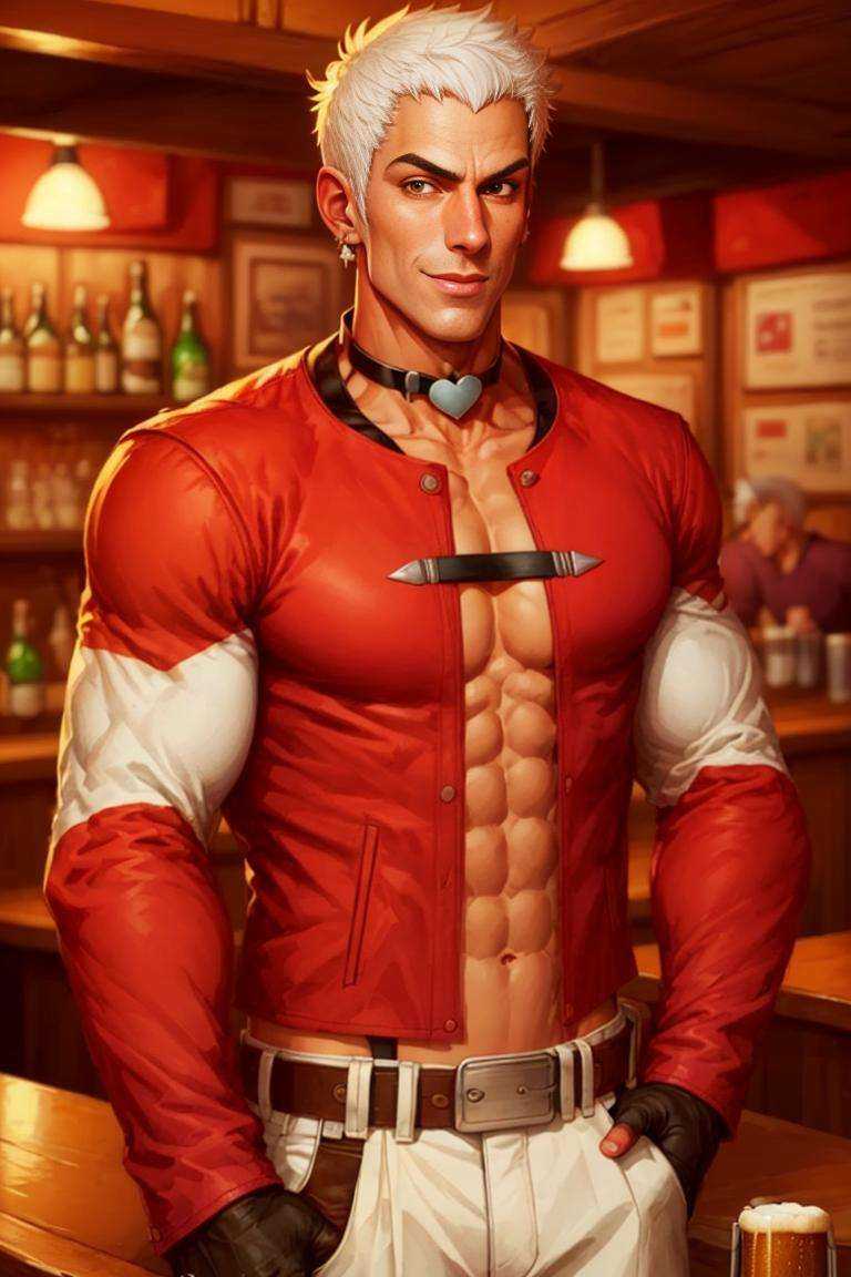 YashiroKOF,  1guy,  white hair on Tensor.Art