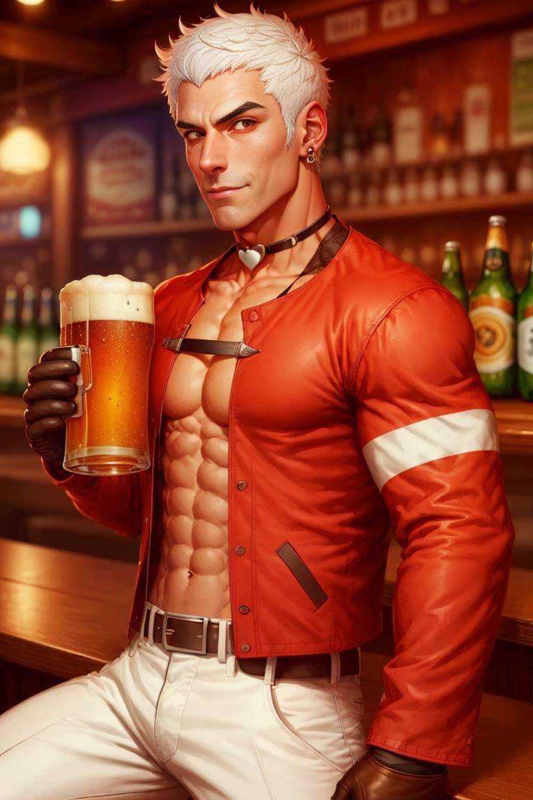 YashiroKOF,  1guy,  white hair on Tensor.Art
