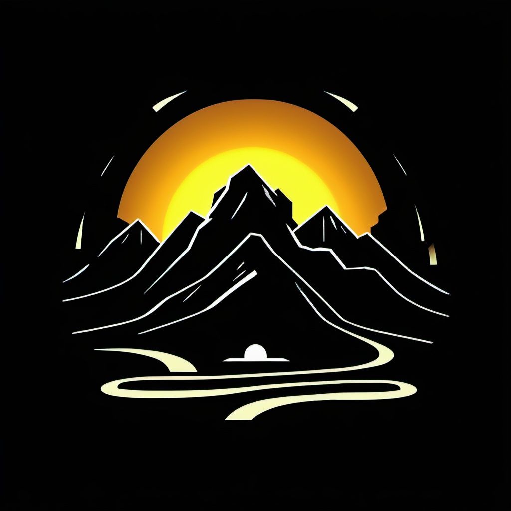 Game outline (j/ying), line gradient, (Color art: 1.5), (game silhouette landscape badge glow), complex lines filled with reasonable type, full of texture background, <lora:EMS-23059-EMS:0.8>