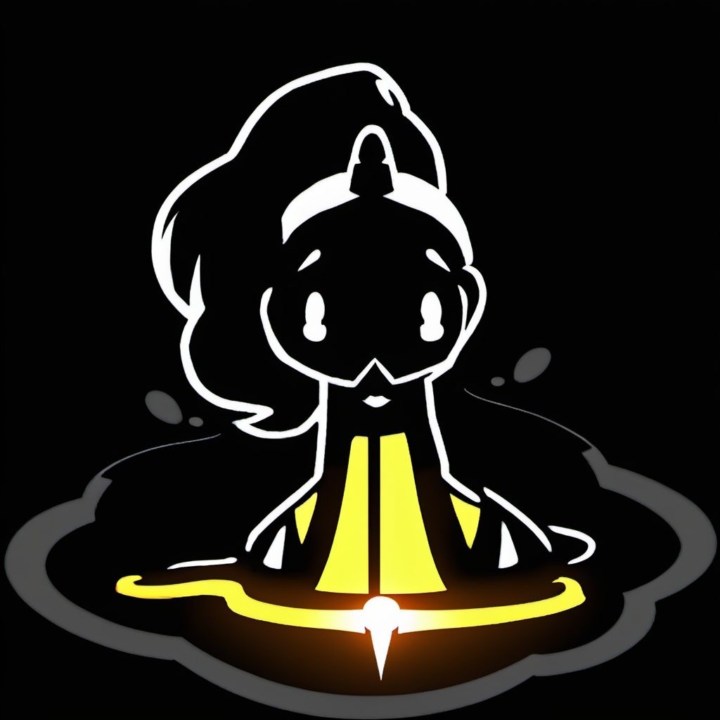 Game outline (j/ying), line gradient, (Color art: 1.5), (Game silhouette badge glow), artistic, full of texture background, <lora:EMS-23059-EMS:0.8>