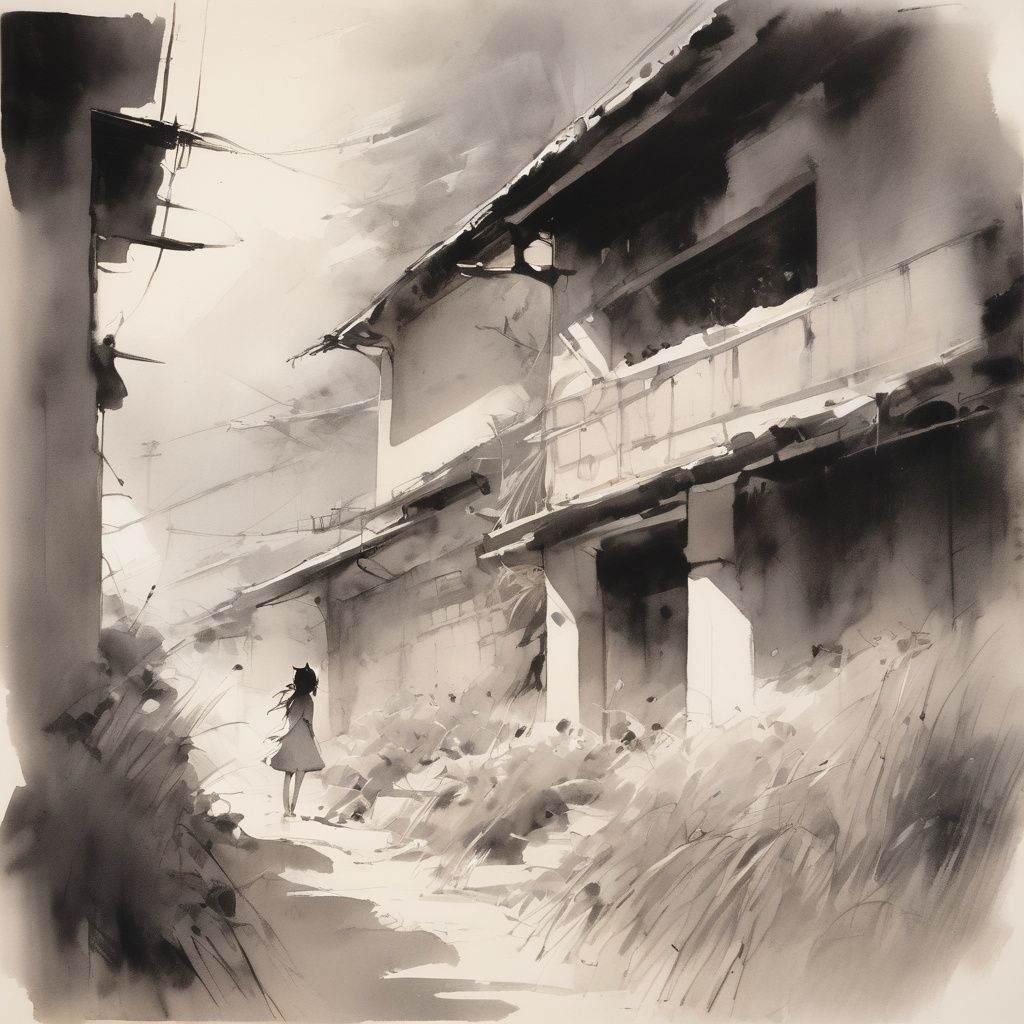 sketch,  monochrome,  a scenery by SKBJIJII on Tensor.Art