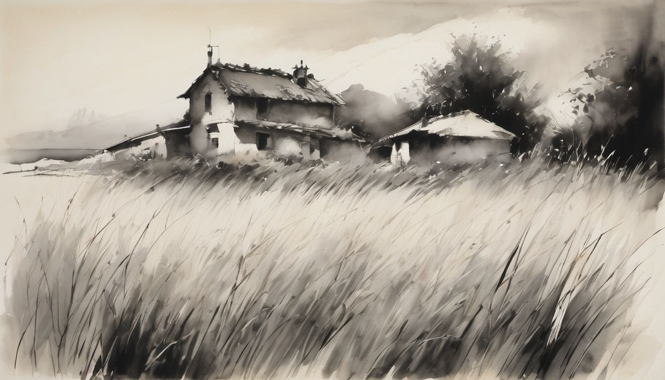 sketch,  monochrome,  a scenery by SKBJIJII on Tensor.Art