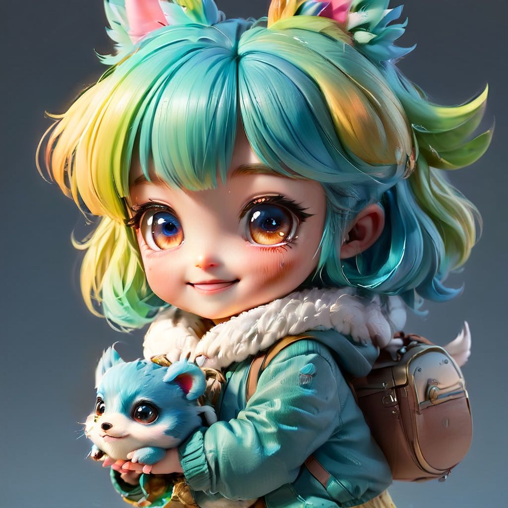 
((best quality)), ((masterpiece)), (detailed) ,animal, wooden pots,Oars, tater,((3D model, Zbrush, complex 3D rendering super detailed)),full body,chibi, colourful, oversaturated, ultra realistic,cute, small,digital painting, digital art, art station, concept art, (colour contrast: 1.1), finest masterpiece, 8K, HDR, optical depth of field, wide light. High Contrast, Chromatic Aberration, Sharp Focus, simple red blue gradient background,fully body,


Through the little dog, nature has given us a model of constant devotion. By loving fully and unconditionally, it makes us better, kinder, our own noblest selves. Therein lies the quiet miracle of its existence and the profound gift of its company. Our lives are brighter, made whole, in the halo of this small sweet spirit.


cute,chibi, colourful, oversaturated, ultra realistic,cute, small,digital painting, digital art, art station, concept art, (colour contrast: 1.1), finest masterpiece, 8K, HDR, optical depth of field, wide light. High Contrast, Chromatic Aberration, Sharp Focus,(smile:1.1),(corrage1.1)