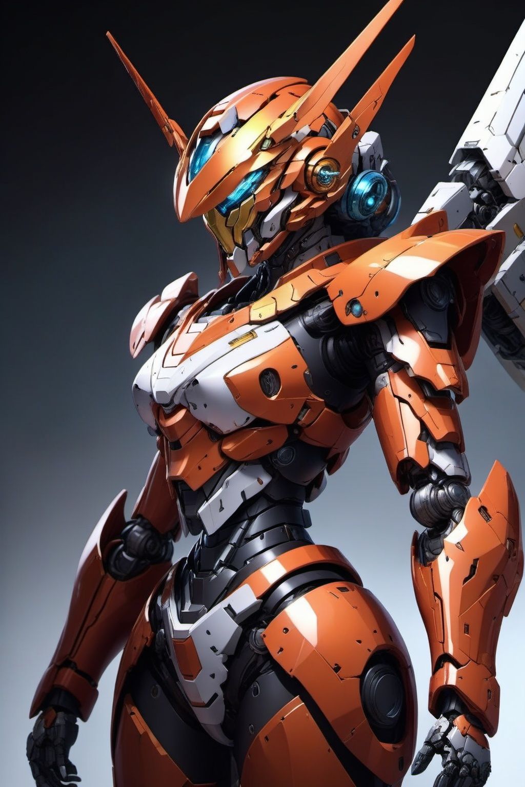 masterpiece,best quality,(photorealistic:1.4),(ultra detailed:1.3),unity 8k wallpaper,mecha musume, mechanical parts, robot joints, headgear, full armor,1girl, solo, (masterpiece, best quality, high quality, highres, ultra-detailed),color_theme,mecha musume, mechanical parts, robot joints,headgear,full armor