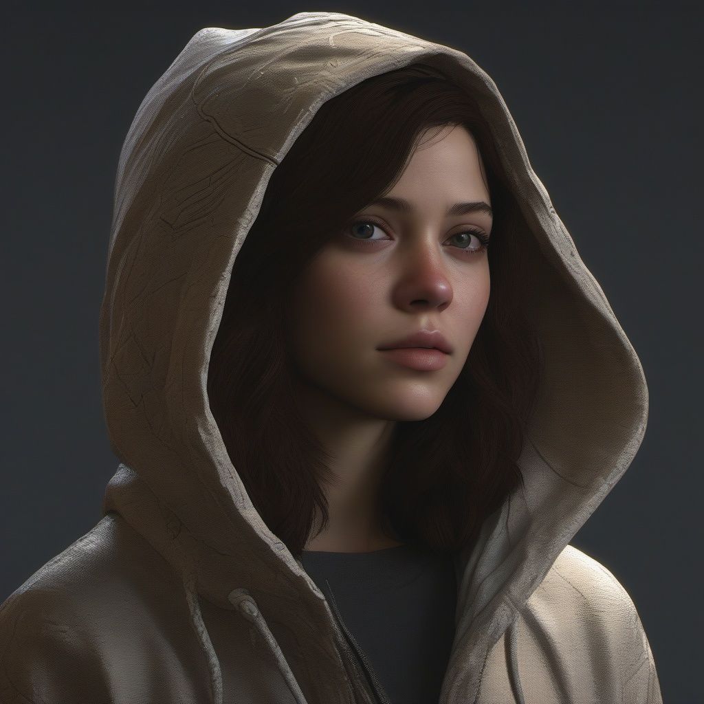 A teenager girl with slightly pale skin,  dark brown eyes ,  short light brown hair on Tensor.Art