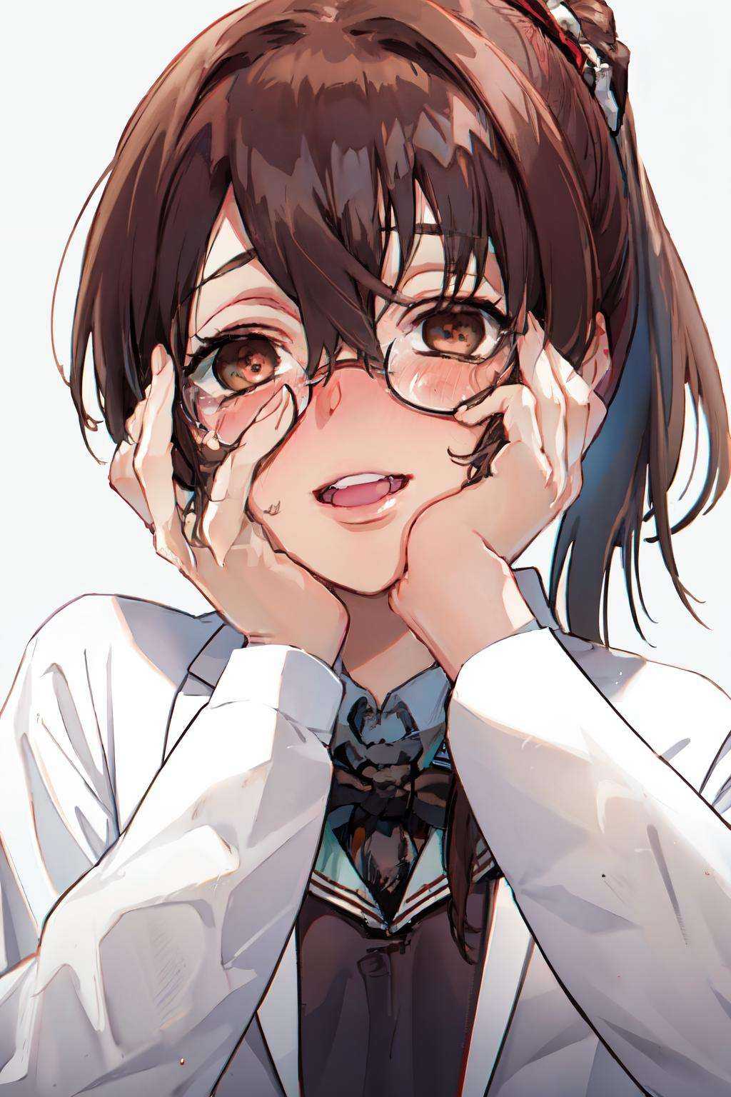 yandere trance,  labcoat,  brown hair on Tensor.Art