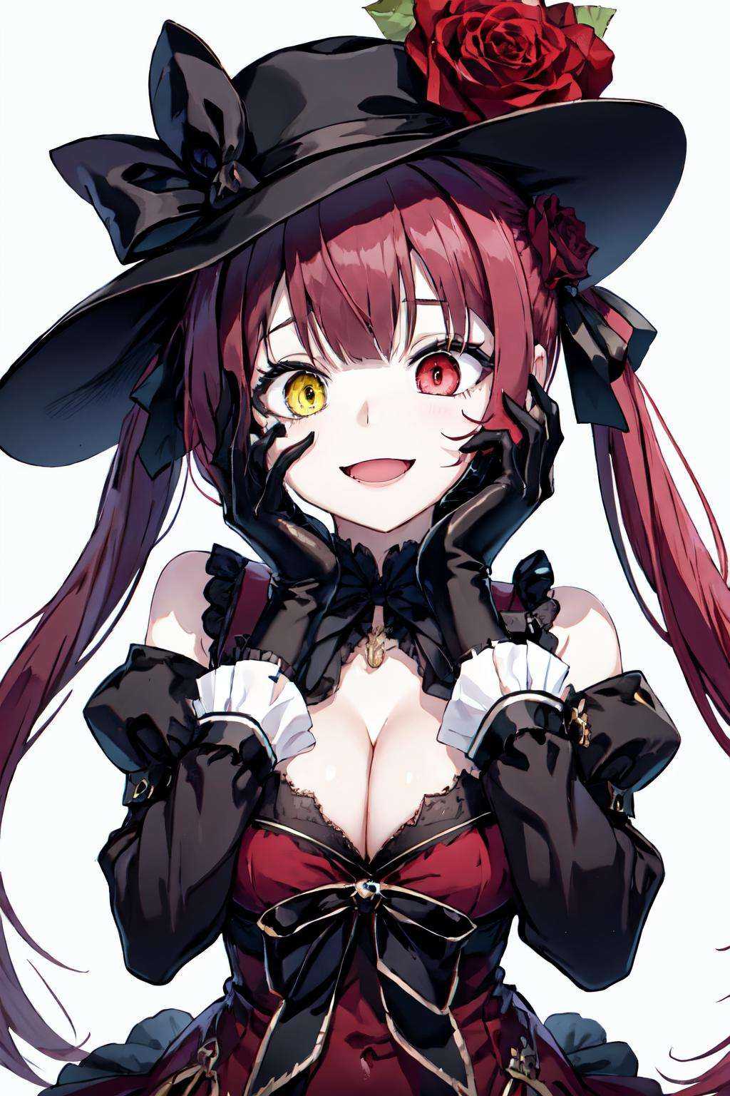 yandere trance,  detached sleeves,  rose on Tensor.Art