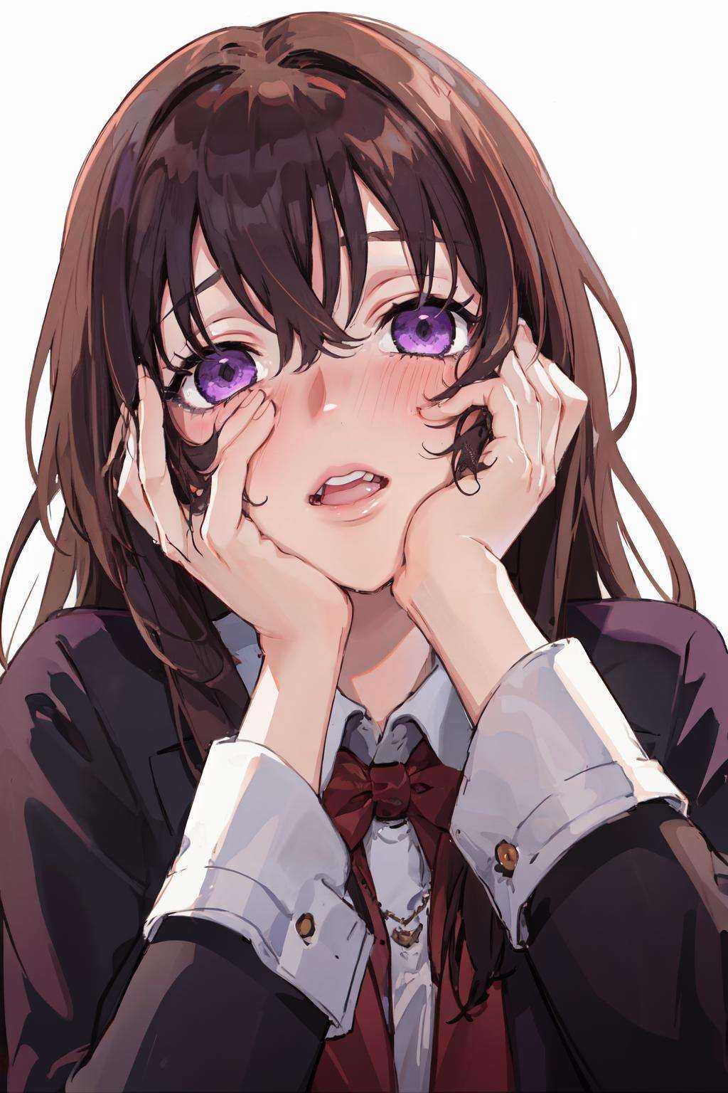yandere trance,  brown hair,  1girl on Tensor.Art