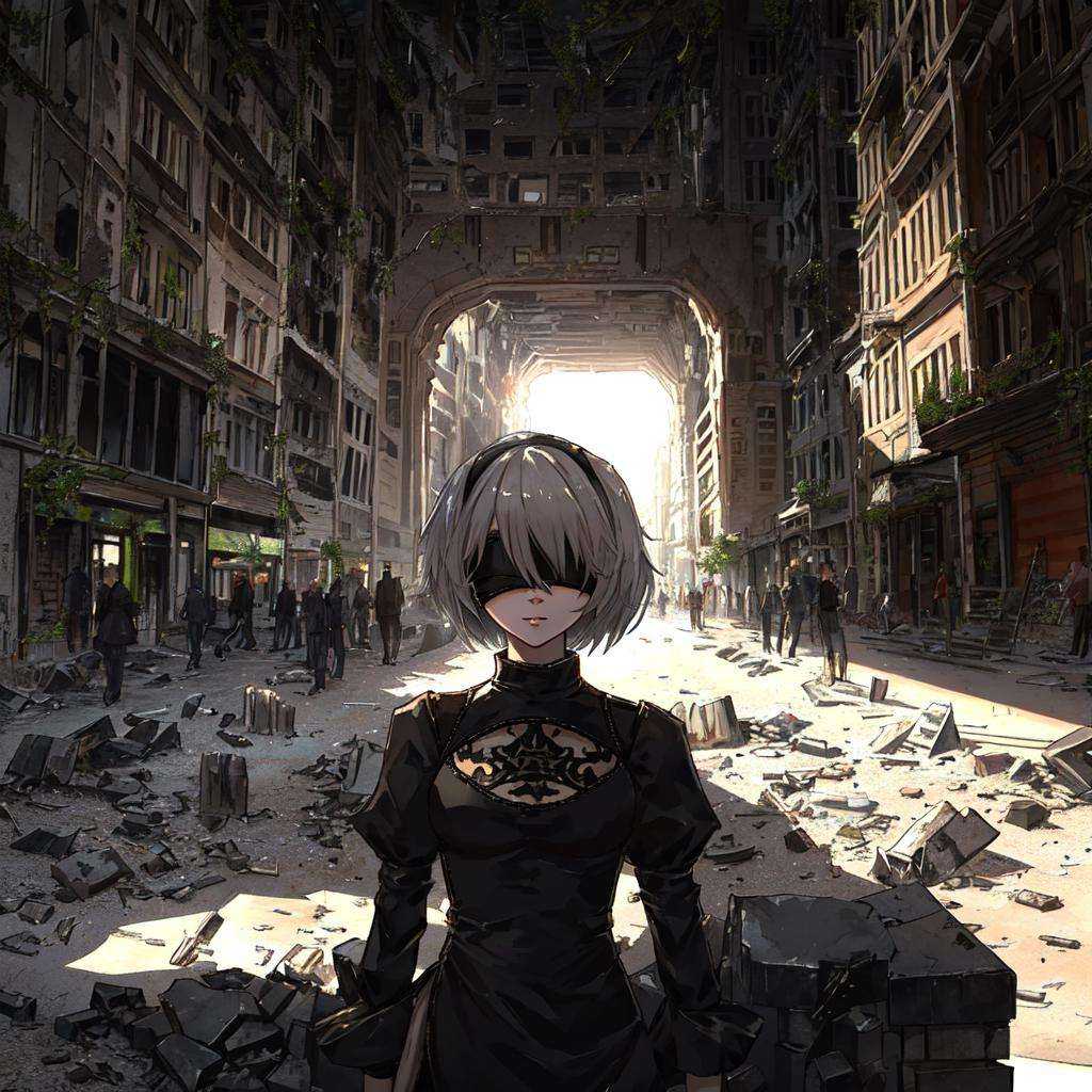 yorha no. 2 type b,  solo,  1girl on Tensor.Art