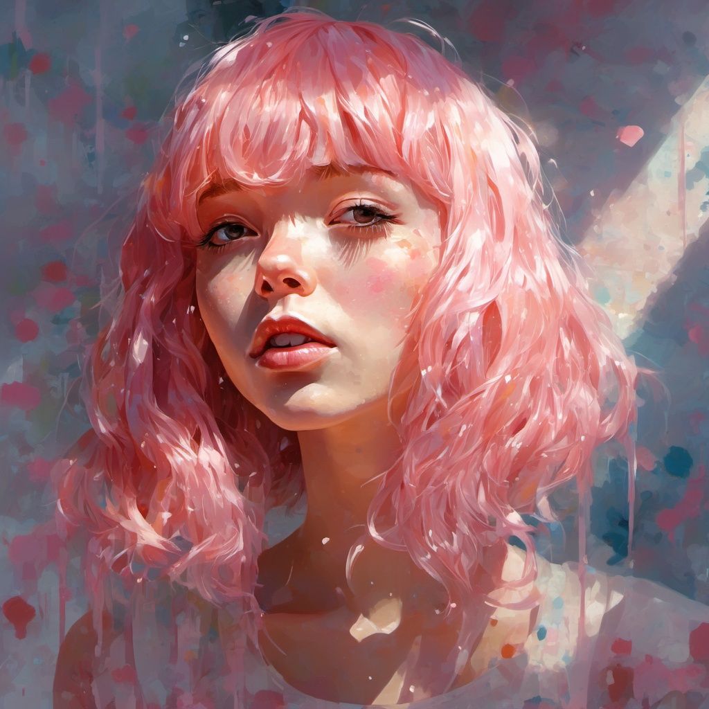 dripping paint,  abstract,  1 girl on Tensor.Art