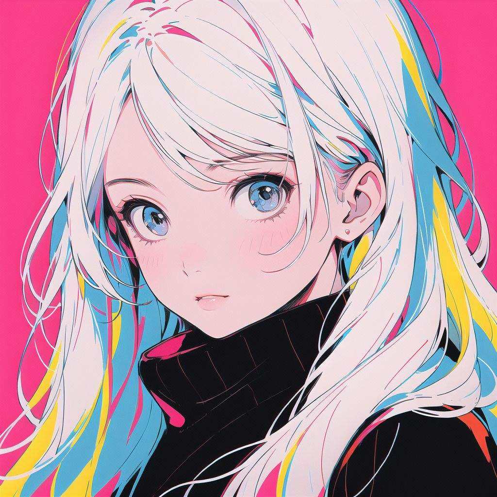 portrait, neon color, 1girl, pink background  <lora:touxi3-000018:0.6>