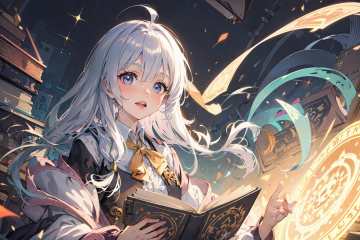 (masterpiece:1.2), best quality,PIXIV, Magic Circle,,book,glowing,