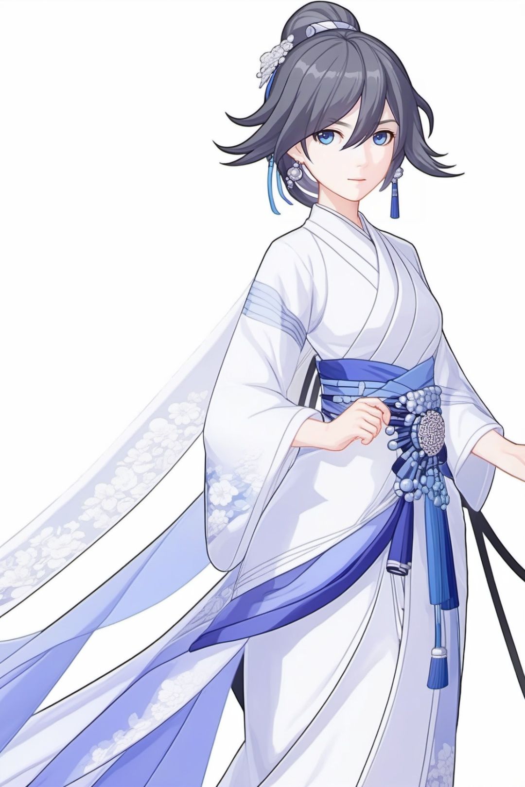 (masterpiece:1.3), (the best quality:1.2), (super fine illustrations:1.2), (Masterpiece), high quality, high detail,(white background:1.2), looking at viewer, (SOLO:1.4),outline,,simple background,  fu hua, 